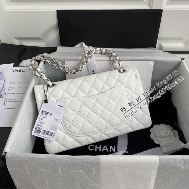 Chanel專櫃經典款CF鏈條女包 香奈兒Classic Flap Bag手袋A01112魚子醬牛皮斜挎包 djc5862